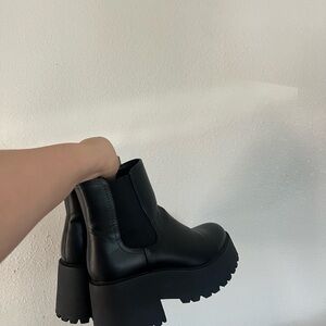 Black Platform Ankle Boots